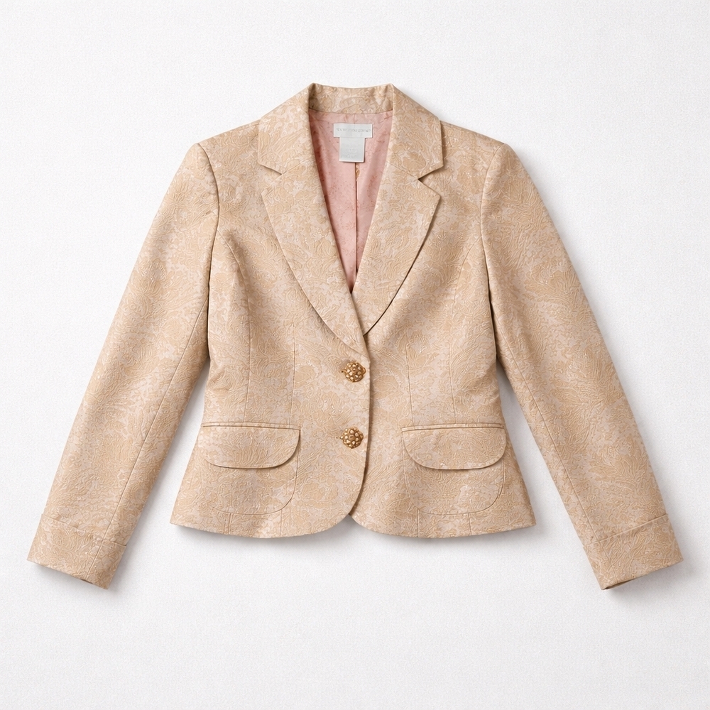 Y2K Worthington Pink Jacquard Tailored Blazer